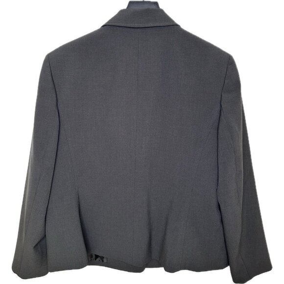 Le Suit Women’s Petite Blazer Dark Gray One Button Career Jacket Size 14P - Picture 2 of 9